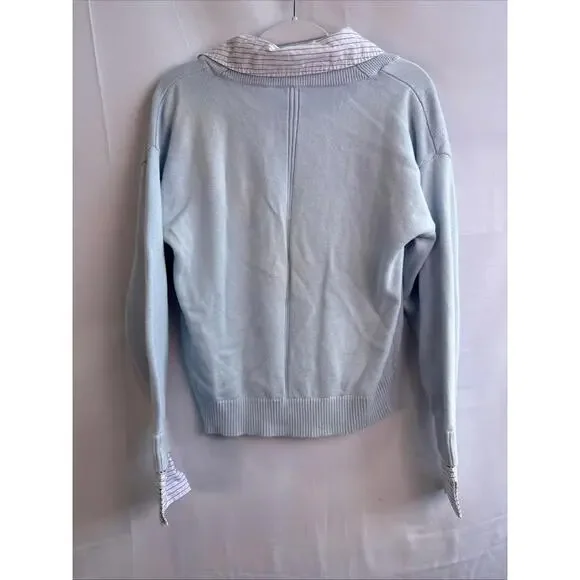 Derek Lam 10 Crosby Blue Rida Sweater Size XS with Light Stains - Picture 6 of 9